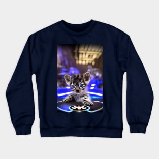 Space Trader - kitten Crewneck Sweatshirt